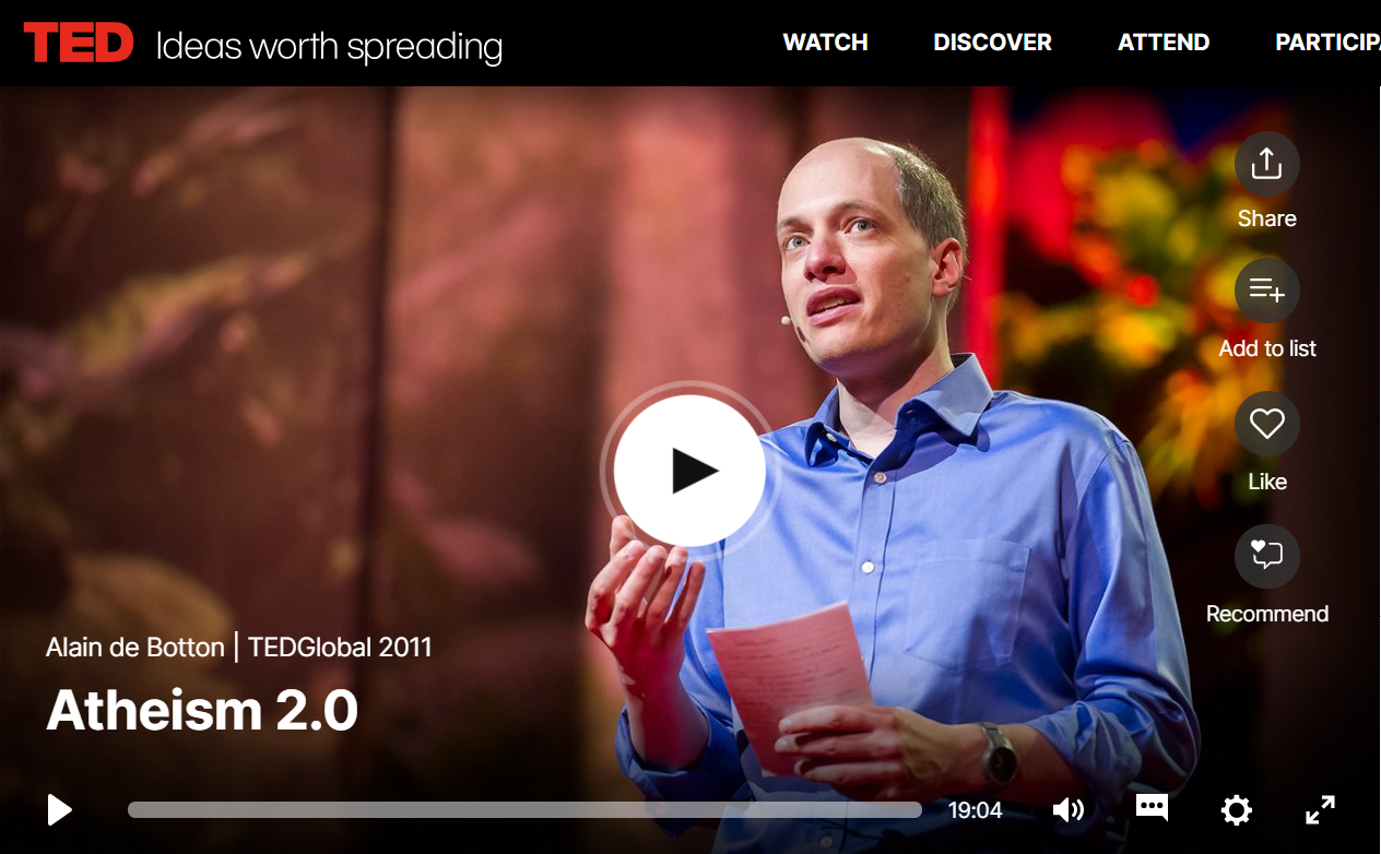 Atheism 2.0? Talking Back to a TED Talk